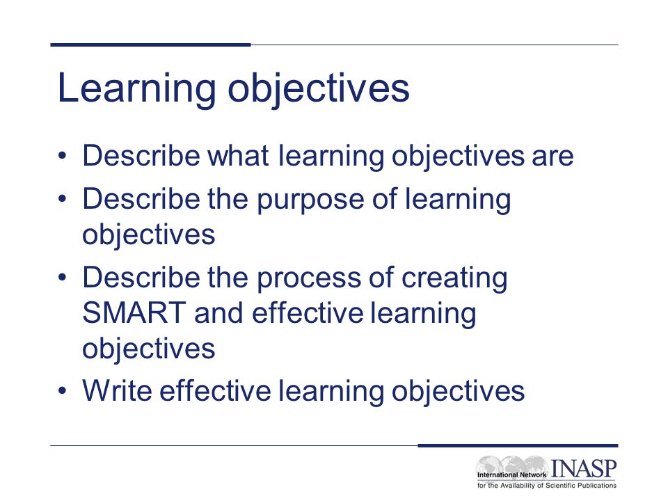 Writing learning objectives powerpoint